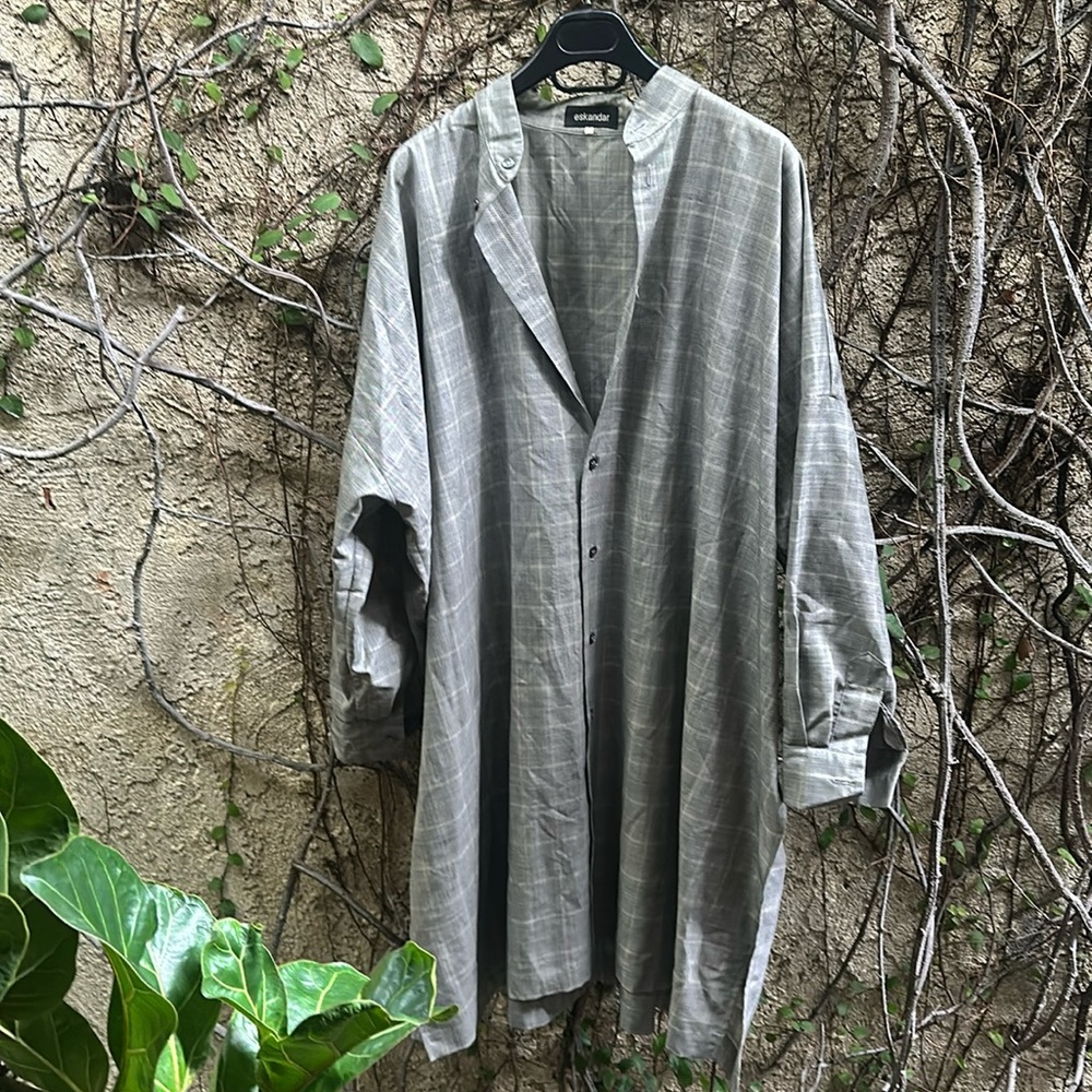 Eskandar  Wide Long Shirt Jacket